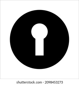 Black key hole icon design. Keyhole icon in modern flat style design. Vector illustration. on a white background, eps 10