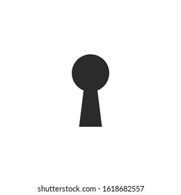 Black key hole Icon vector sign isolated for graphic and web design. protection concept symbol template color editable on white background