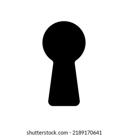 Black key hole icon vector illustration for apps and websites