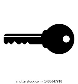 black key icon isolated on white background. vector illustration