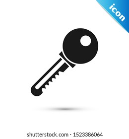 Black Key icon isolated on white background.  Vector Illustration