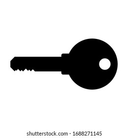 black key icon isolated on white background. vector illustration