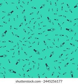 Black Key icon isolated seamless pattern on green background.  Vector