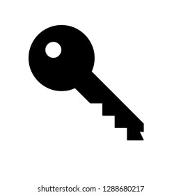 Black key icon. Vector Illustration