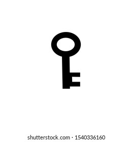 Black key icon vector illustration