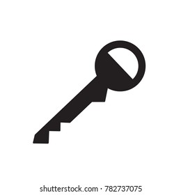 black key icon- vector illustration