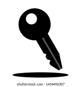 black key isolated on white background