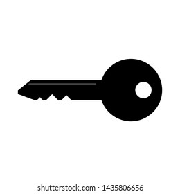 black key isolated on white background. vector illustration