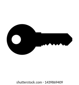 black key isolated on white background. vector illustration