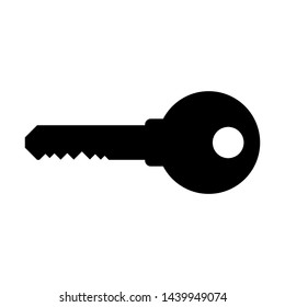 black key isolated on white background. vector illustration