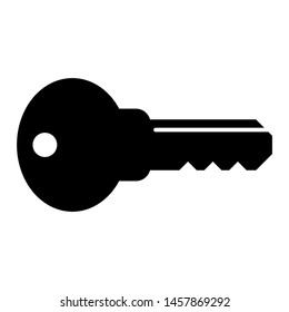 black key isolated on white background. vector illustration