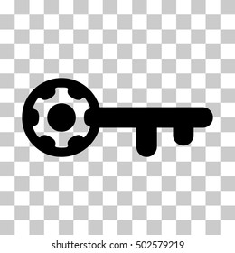 Black Key Options toolbar pictogram. Vector pictogram style is a flat symbol on chess transparent background.