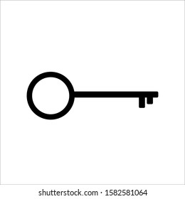 Black key silhouette key symbol eps 10 with a white background