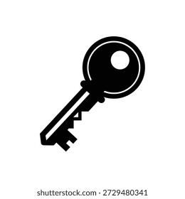 Black key unlocking success flat design vector illustration scalable graphic