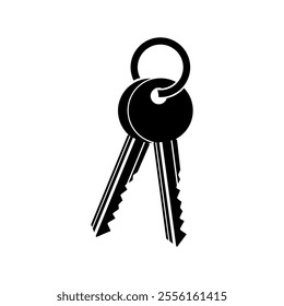 Black key vector icon on a white background