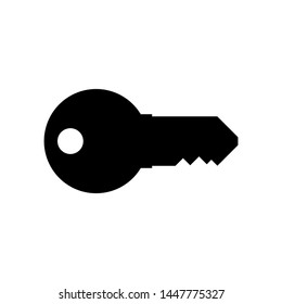 black key vector isolated on white backgound