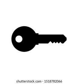 black key vector isolated on white background