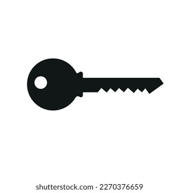 black key key vector on white