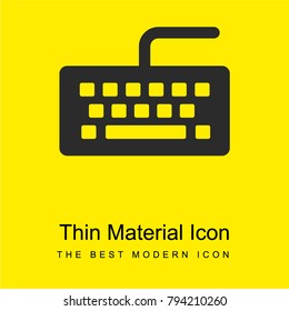 Black Keyboard bright yellow material minimal icon or logo design