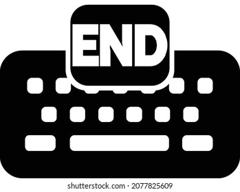 Black Keyboard End Button Stock Vector (Royalty Free) 2077825609 ...