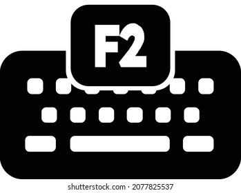 Black Keyboard with F2 Button