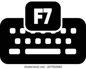 Teclado negro con botón F7