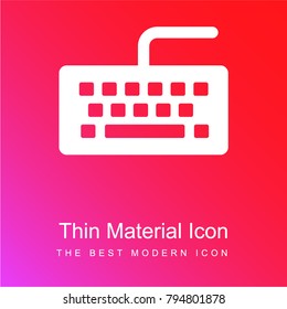 Black Keyboard red and pink gradient material white icon minimal design