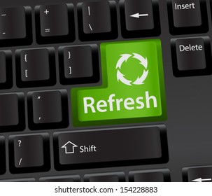 Black keyboard with Refresh button
