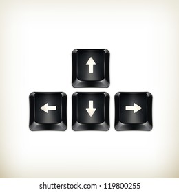 Black keyboard, vector