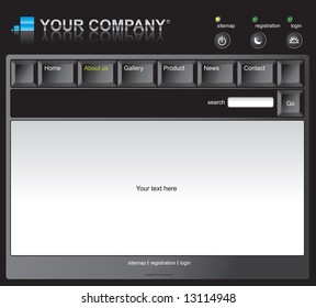 Black Keyboard Website template