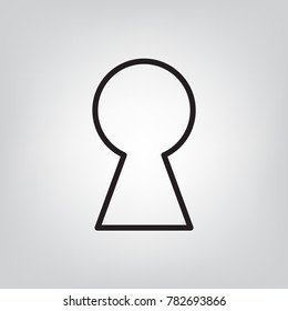 black keyhole icon- vector illustration