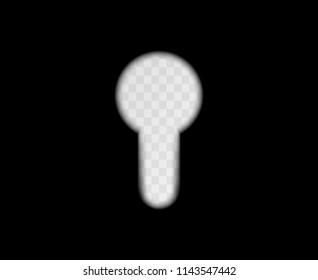 Black keyhole shape on transparent background. Design illustration vector.