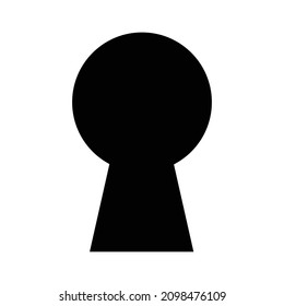 Black keyhole silhouette icon. Vector. EPS10.