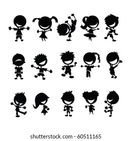 Cartoon Kids Silhouette Images Stock Photos Vectors Shutterstock Their crazy appearance and behavior add too much craziness. https www shutterstock com image vector black kids silhouettes 60511165