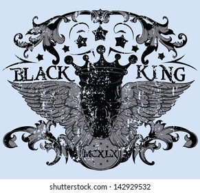 Black king / Also available in separate layer the original vector without scratch