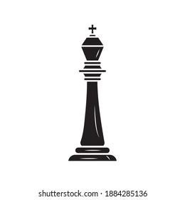 Schachstück einzeln auf Schwarz, Vektorgrafik-Design