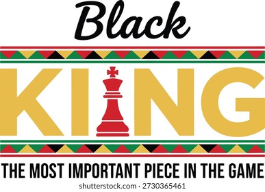 Diseño de tipografía de poder de ajedrez Black King