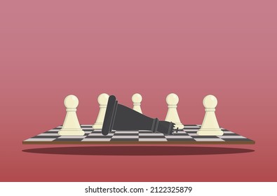 the black king has lost the chess game