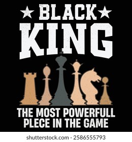 Black King The Most Powerful Piece In The Game - Chess Design