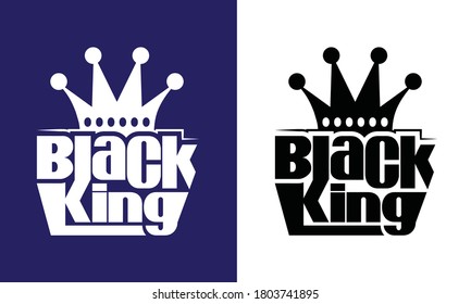 Black King Printable Vector Illustration