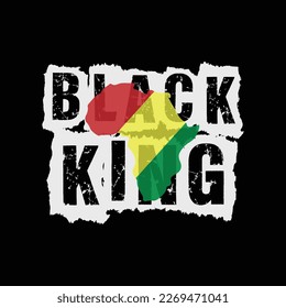 Black King T-Shirt for Boys Men History Month Africa Tribal
