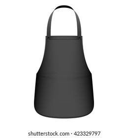 Black kitchen apron vector illustration