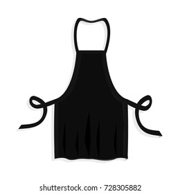 Black kitchen apron vector illustration