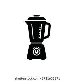 Black kitchen blender isolated vector illustration flat design scalable graphic
