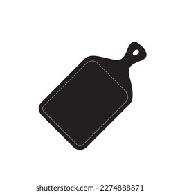 Un tablero de cocina negro sobre fondo blanco con espacio para copiar