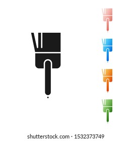 Black Kitchen brush icon isolated on white background. Set icons colorful. Vector Illustration