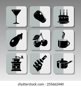 Black kitchen icons 2