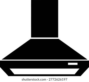 Black kitchen range hood silhouette
