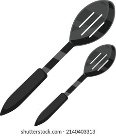 Rastiladores de cocina negra, ilustración, vector sobre fondo blanco.