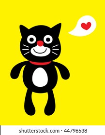 black kitten card